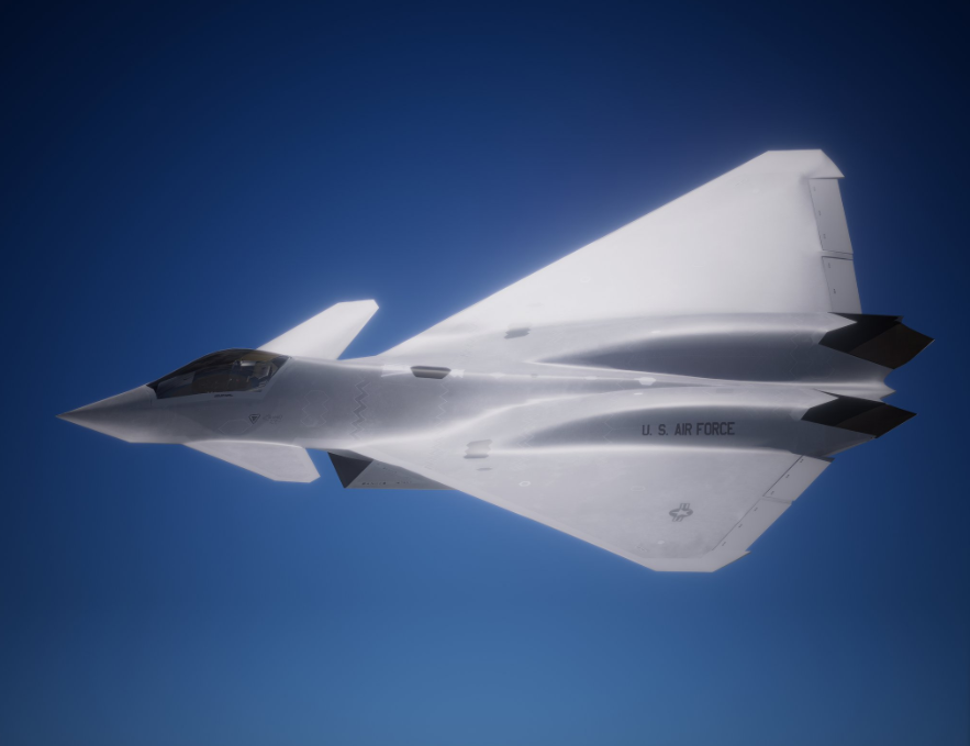 F-47 caza de sexta generación de Boeing que sustituirá al F-22. Modelo tiene tecnología furtiva, mayor alcance e integración con drones.