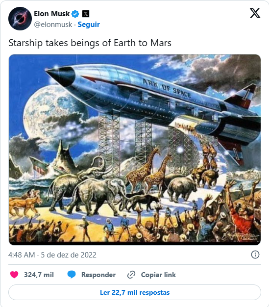 Esta información proviene de las propias declaraciones de Elon Musk a lo largo de los años, en entrevistas, publicaciones en Twitter (ahora X) y presentaciones oficiales de SpaceX. Ha afirmado en diversas ocasiones que considera a Marte un “seguro de vida” para la humanidad, en caso de que ocurra algo grave en la Tierra, incluyendo una guerra nuclear.