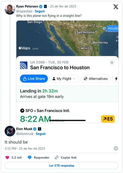 Los comentarios mencionados fueron hechos por usuarios de la plataforma X (anteriormente Twitter), incluyendo a Ryan Petersen, CEO de Flexport, que inició la discusión sobre la ruta del vuelo. Además de él, la comunidad en línea contribuyó con explicaciones técnicas y notas comunitarias para corregir la afirmación de Elon Musk. Sin embargo, los nombres exactos de los usuarios que comentaron y añadieron estas explicaciones no fueron divulgados en la base de información proporcionada.