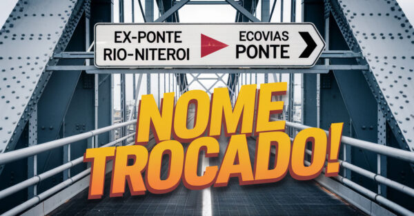Após 50 anos, a icônica Ponte Rio-Niterói muda de nome! Agora, a ligação entre Rio e Niterói passa a se chamar "Ecovias Ponte".Após 50 anos, a icônica Ponte Rio-Niterói muda de nome! Agora, a ligação entre Rio e Niterói passa a se chamar "Ecovias Ponte".