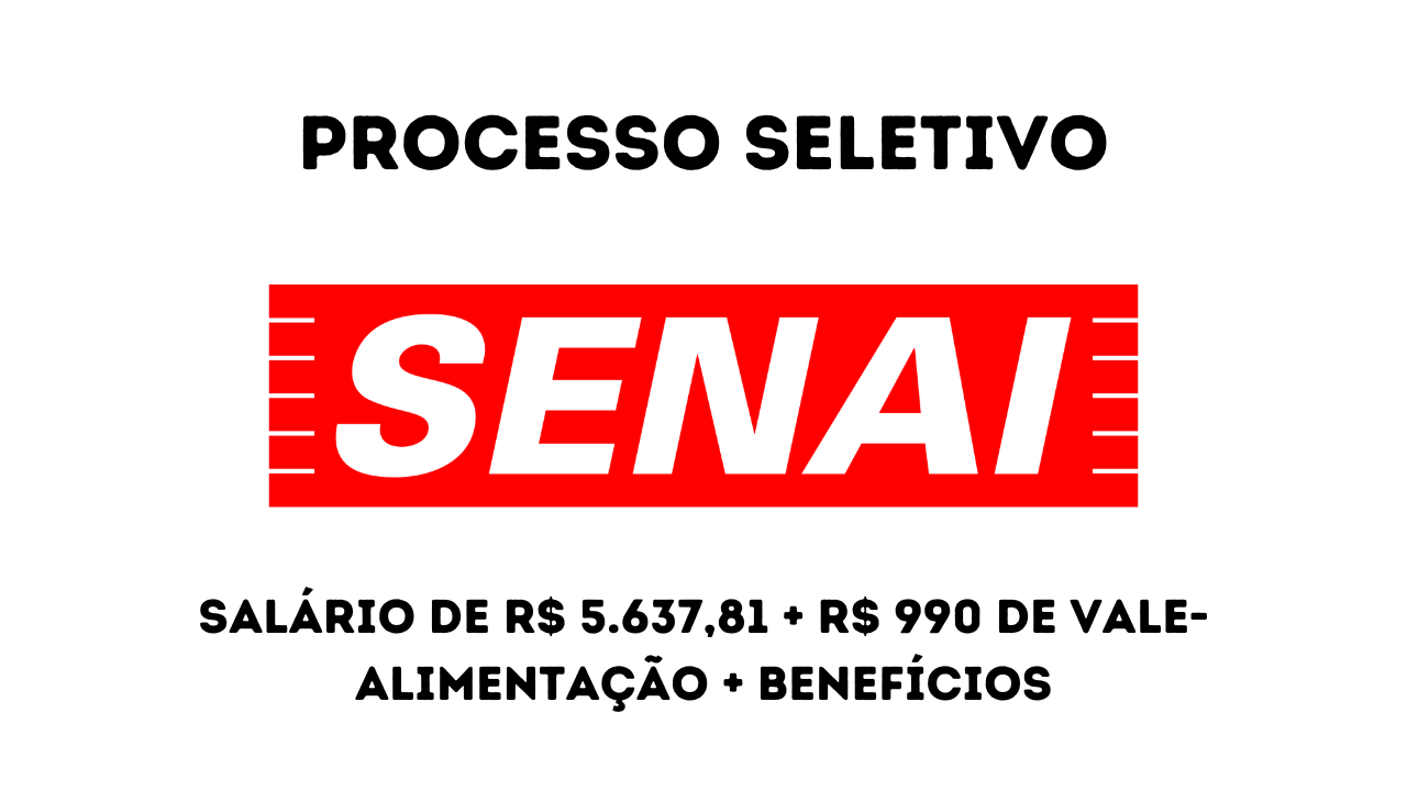 Trabalhe de segunda a sexta no SENAI! Entidade oferece vaga de emprego no cargo de Instrutor de Educação Profissional, com excelente salário + benefícios atrativos.