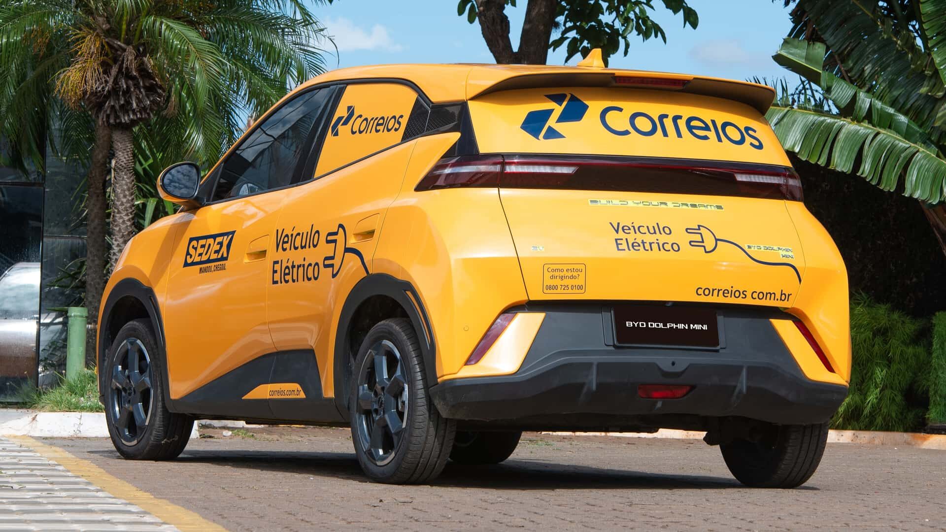 byd - dolphin mini cargo - correios - logística