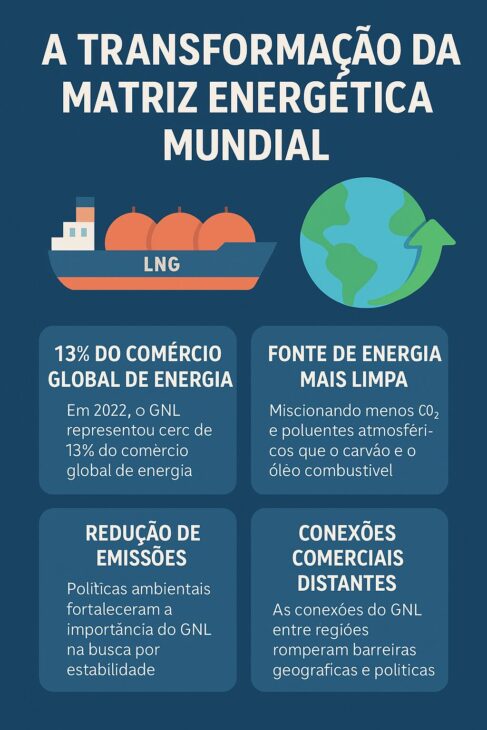  Infográfico sobre la transformación de la matriz energética mundial con enfoque en el gas natural licuado