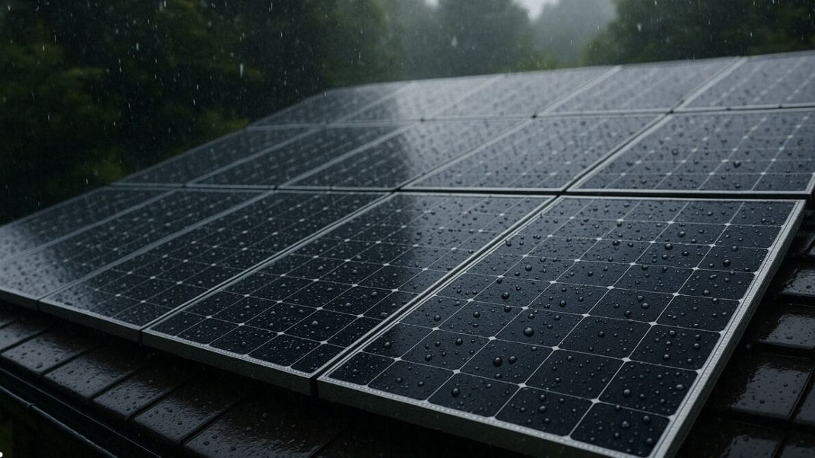 Geração de energia solar em dias de chuva: o que muda na prática