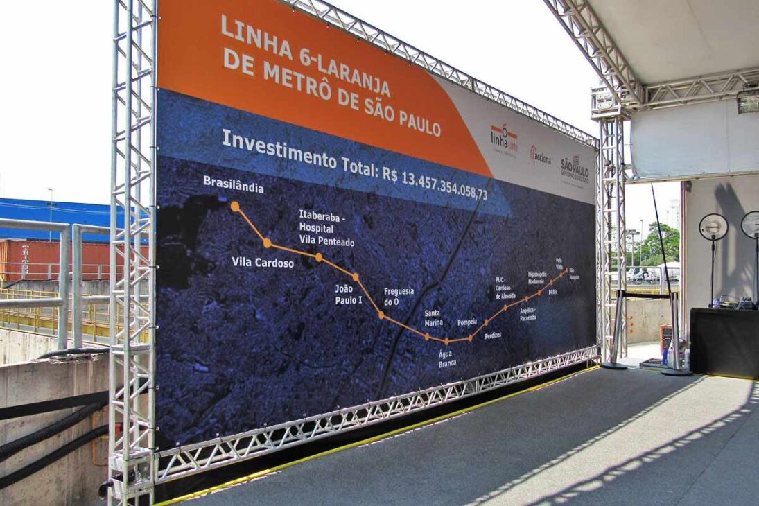 Obras de la Línea 6-Naranja del Metrô SP superan el 60% de ejecución en abril de 2025. Con 15 estaciones y uso de la tuneladora Tatuzão, la previsión de entrega es para 2026.