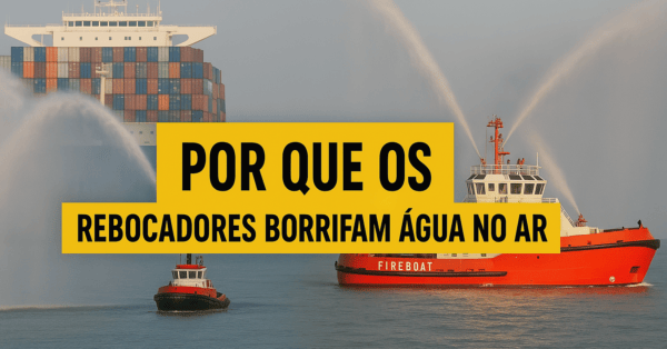Por que rebocadores lançam jatos de água para o alto