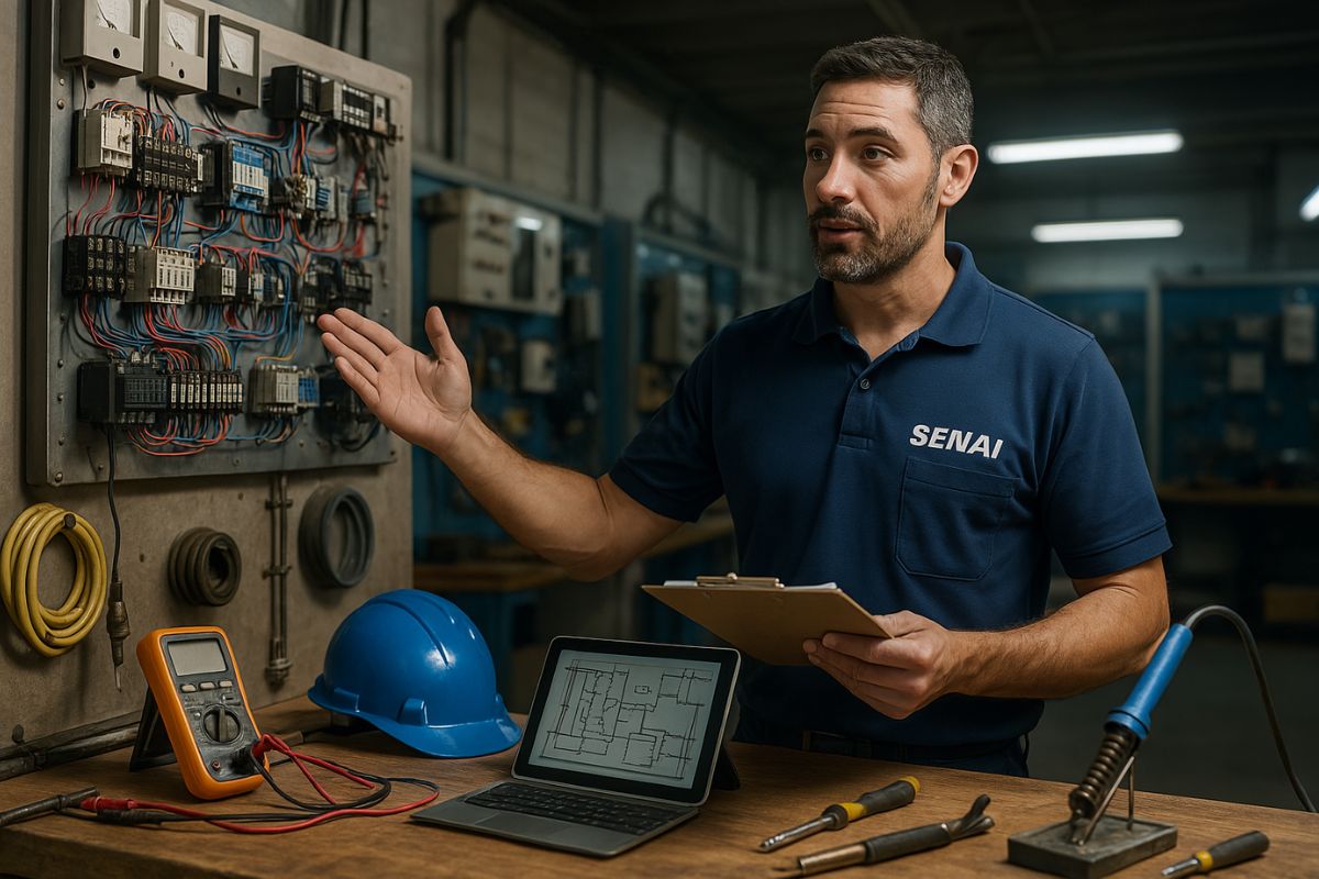SENAI abre vaga para instrutor técnico em Eletricidade Predial com salário competitivo, contrato efetivo e benefícios. Processo seletivo vai até 11 de abril em Brasília
