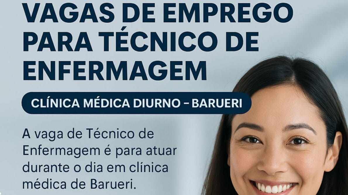Vagas de emprego para Técnico de Enfermagem em clínica médica diurna em Barueri com salário competitivo e pacote completo de benefícios: Saiba mais sobre a vaga no Sírio-Libanês
