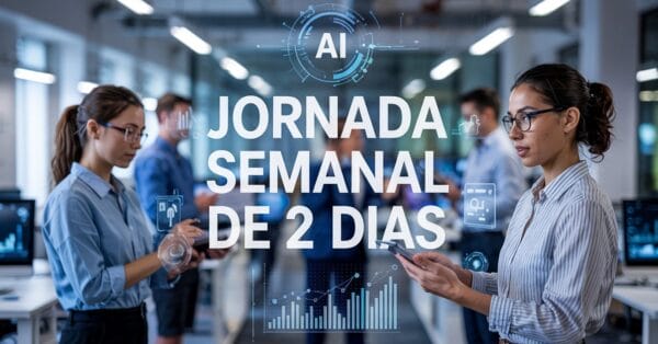 Bill Gates acredita que a inteligência artificial pode permitir semanas de trabalho de dois dias, aumentando a produtividade e qualidade de vida.