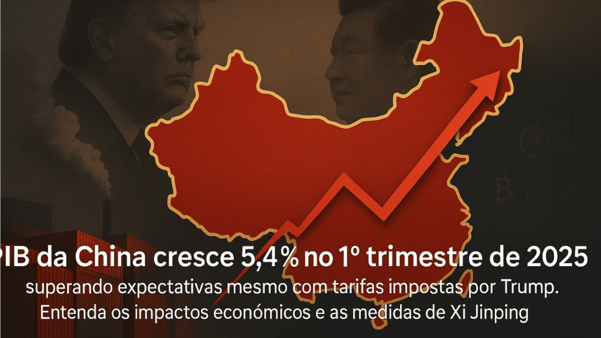 PIB da China cresce em 2025, superando expectativas mesmo com tarifas impostas por Trump. Entenda os impactos e as medidas de Xi Jinping.