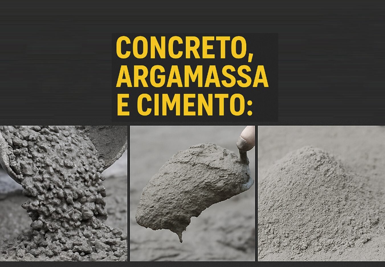 concreto, argamassa, cimento