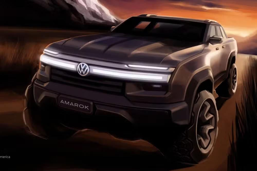 Cultuado motor V6 da atual Volkswagen Amarok deve dar lugar a uma motorização inédita a diesel e outra híbrida flex. (Imagem: Divulgação/ Volkswagen)