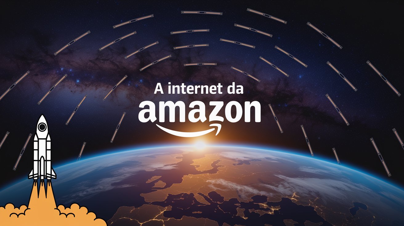 Amazon desafia Elon Musk com internet via satélite de alta velocidade e baixo custo; primeiros satélites serão lançados em abril de 2025.