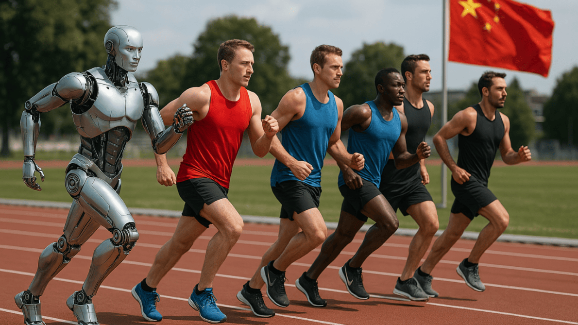 China Está Innovando Con La Primera Media Maratón Entre Humanos Y Robots En Demostración De Poder Tecnológico.