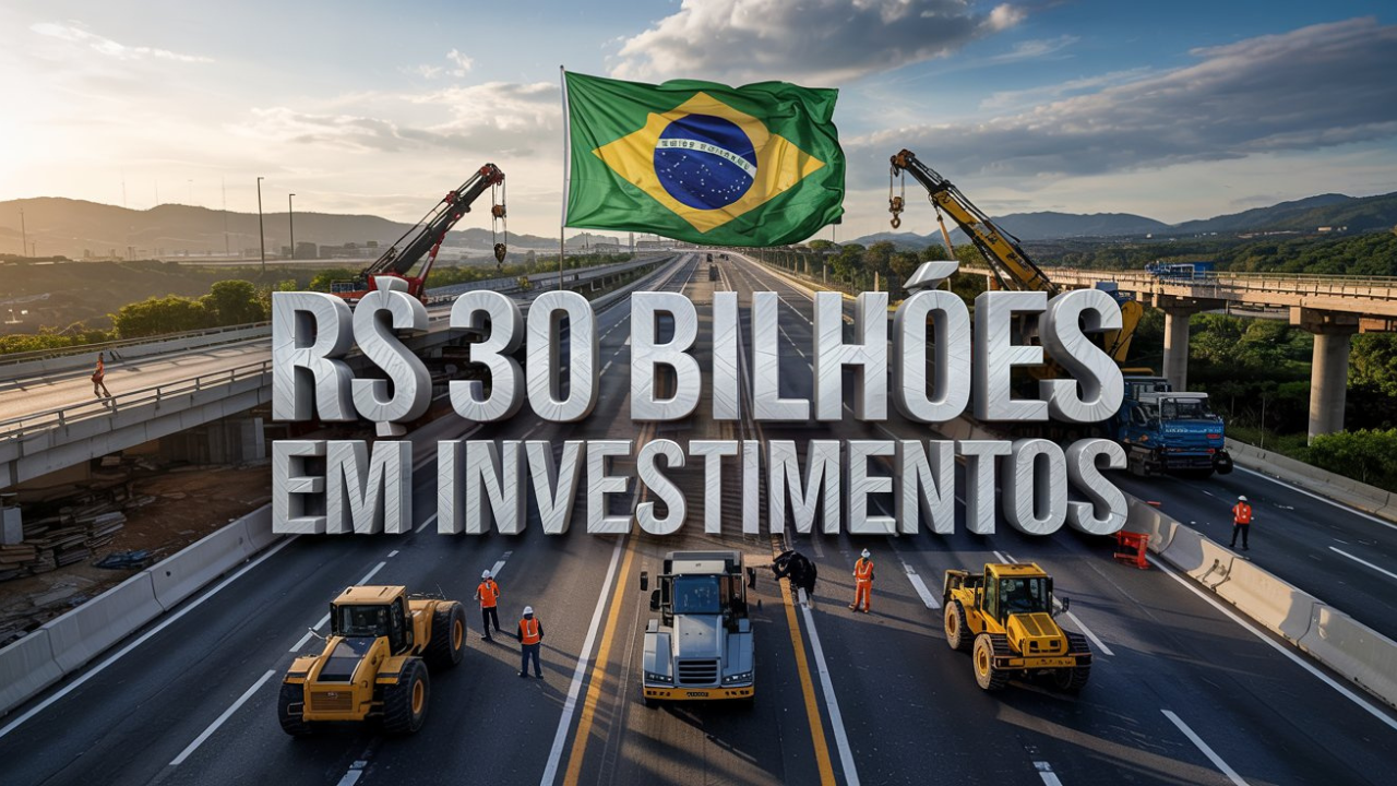 Tarcísio de Freitas lança programa "São Paulo pra toda obra", com R$ 30 bilhões em investimentos em rodovias e 250 mil vagas de emprego.