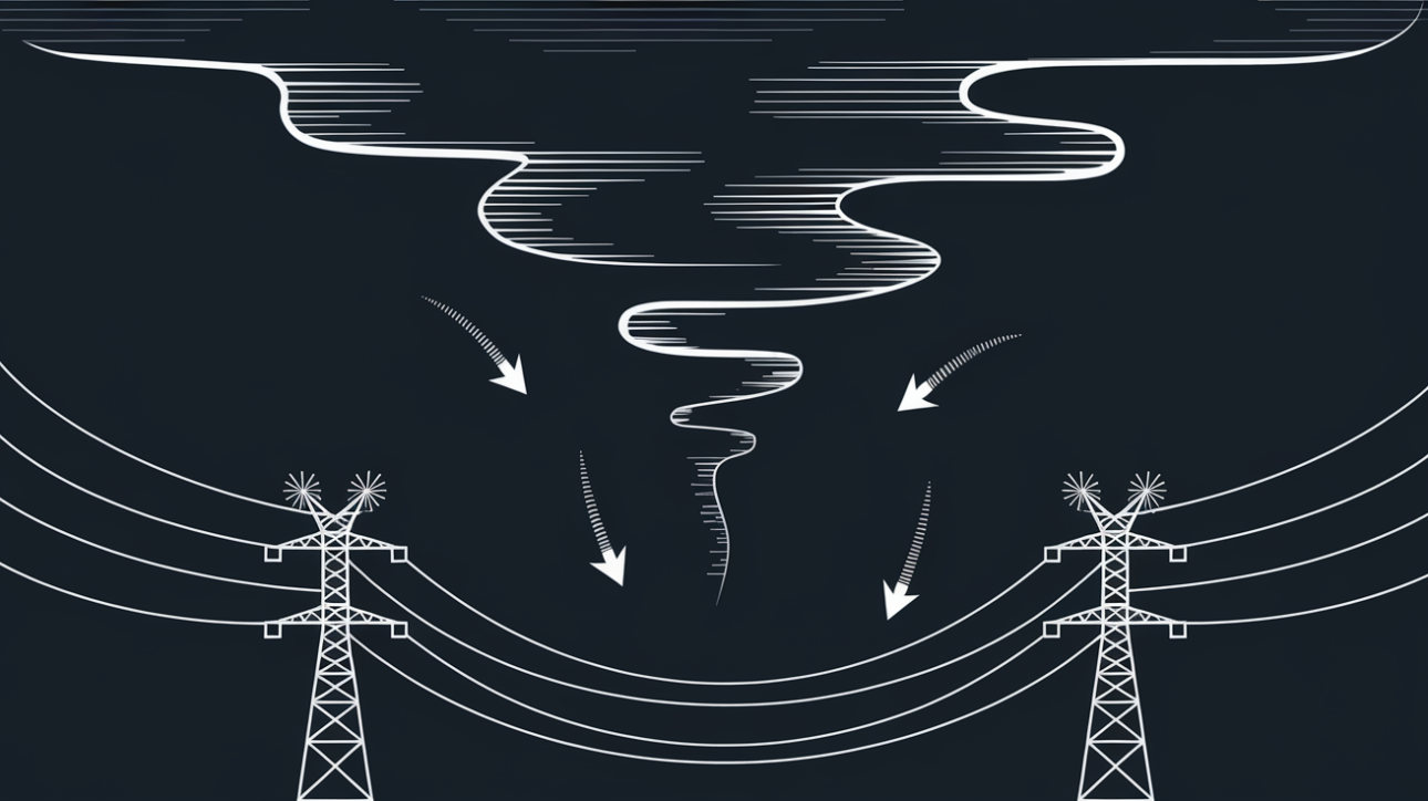 La vibración atmosférica inducida ocurre debido a alteraciones bruscas en la atmósfera. Cambios repentinos de temperatura y alta humedad son factores. La presencia de microdescargas eléctricas en el aire también contribuye. Esta inestabilidad interactúa con el campo eléctrico de los cables de alta tensión. Crea ondas de presión que hacen vibrar los cables de forma irregular.
