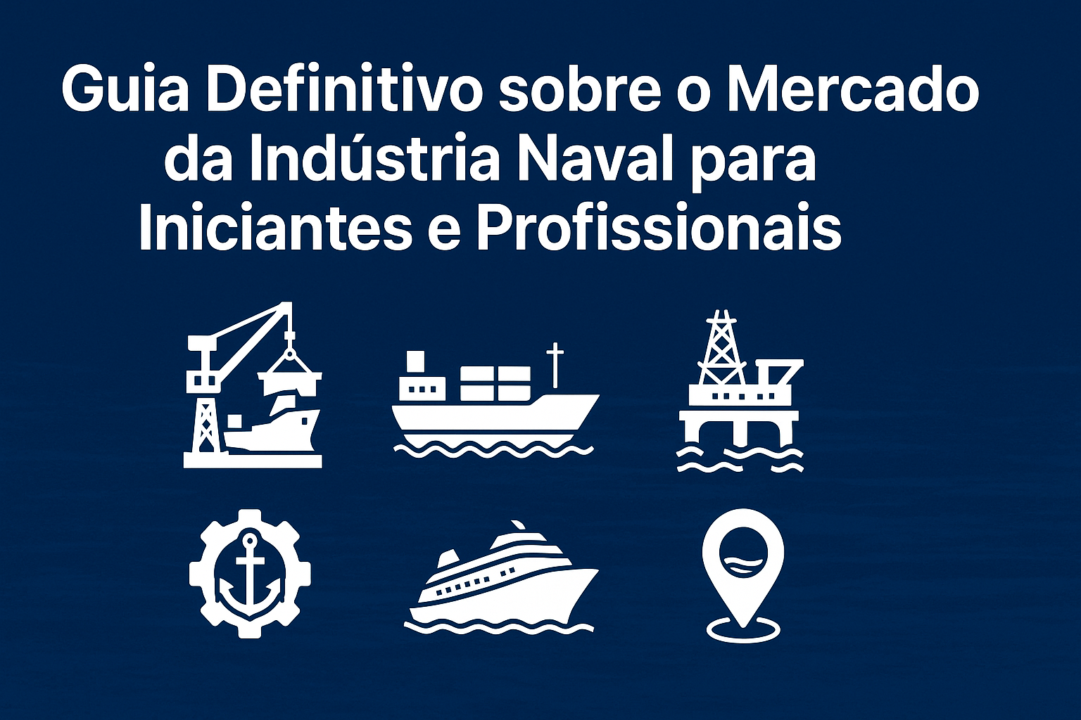 Infográfico en portugués con el título "La Consolidación del Transporte Marítimo y la Modernización del Sector", exhibiendo íconos navales estilizados como barcos de carga, puertos y equipos marítimos, dispuestos sobre fondo beige con detalles en azul marino y verde, sin bloques de texto descriptivo.