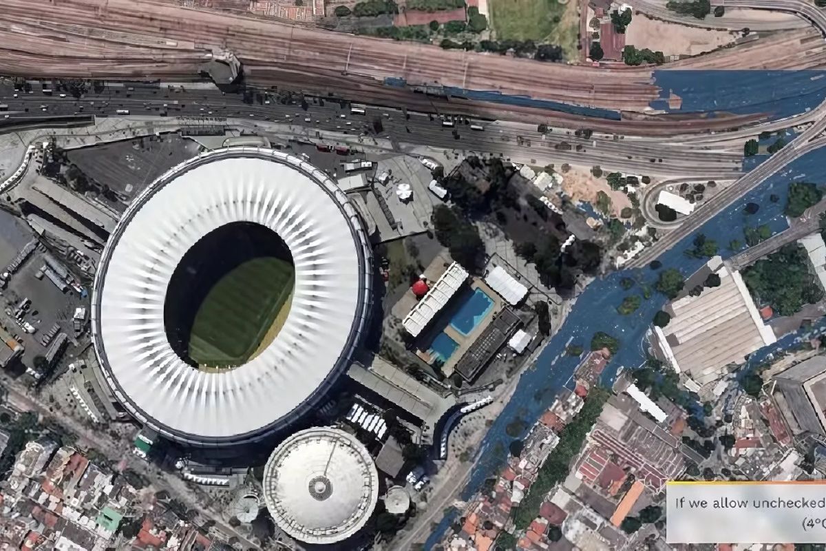 Maré alta no Maracanã: Descubra como a elevação do nível do mar e inundações ameaçam a metrópole brasileira do Rio de Janeiro e seu templo do futebol. Conheça os riscos, impactos e estratégias de adaptação para proteger este legado