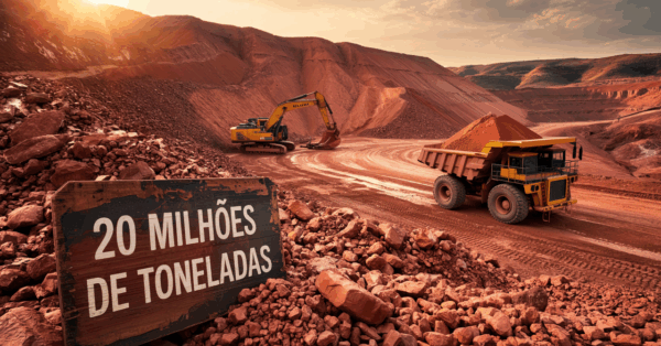 A nova mina de cobre na China tem 20 milhões de toneladas