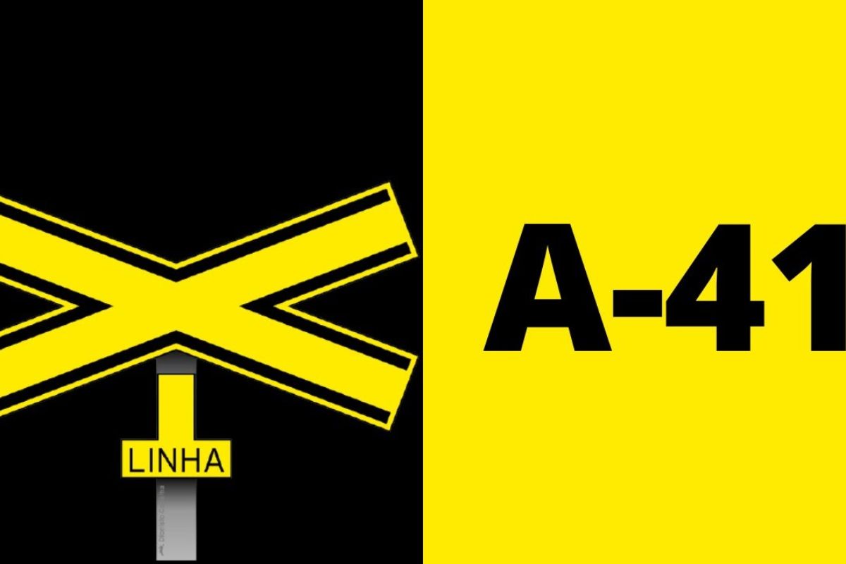 A placa em 'X' dos trilhos que exige parada total para evitar o impacto de um trem colossal