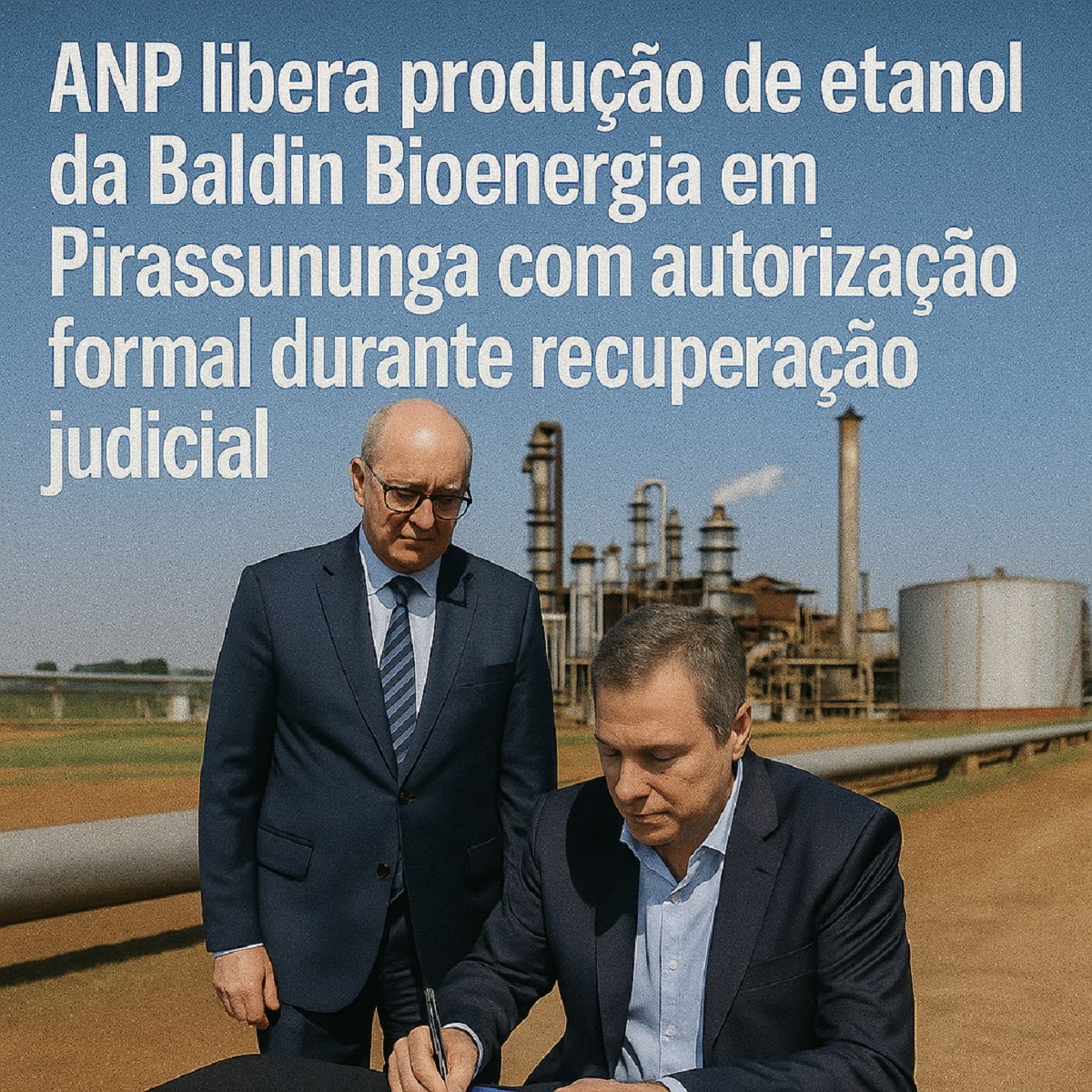 Autoridades assinam autorização da ANP para produção de etanol na Baldin Bioenergia durante recuperação judicial em Pirassununga