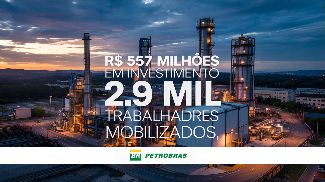 Petrobras investe R$ 557 milhões em manutenção na refinaria de Canoas, mobilizando quase 3 mil trabalhadores e garantindo abastecimento seguro no Sul.