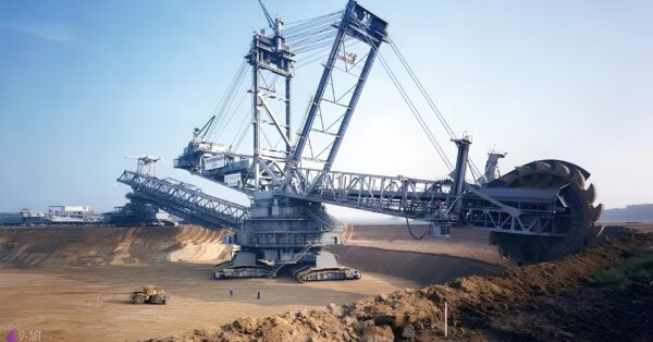 Conheça a escavadeira gigante que cava o equivalente a uma piscina olímpica por minuto (2.500 toneladas) — e o que ela faz em grandes obras atualmente