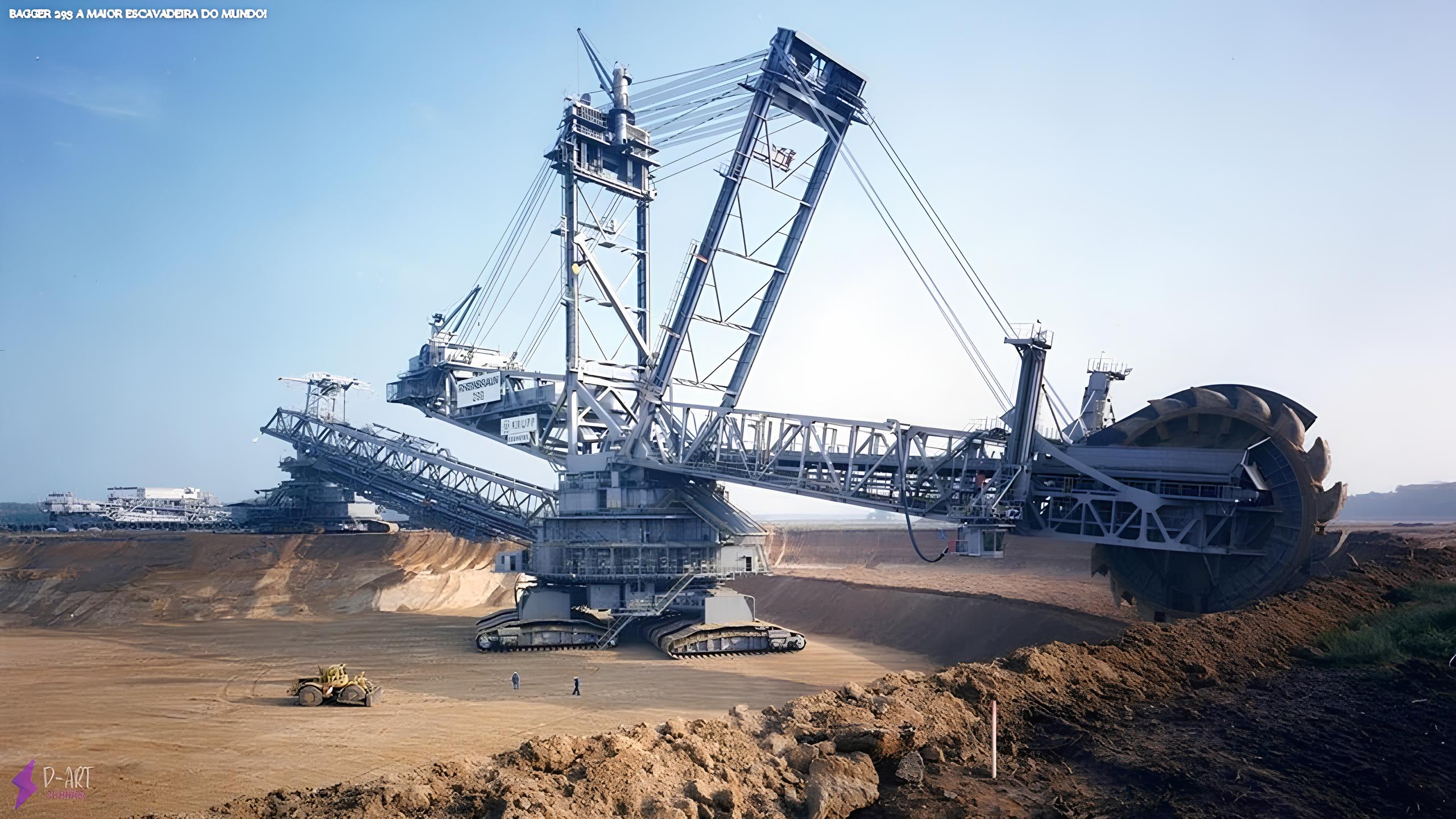 Conheça a escavadeira gigante que cava o equivalente a uma piscina olímpica por minuto (2.500 toneladas) — e o que ela faz em grandes obras atualmente