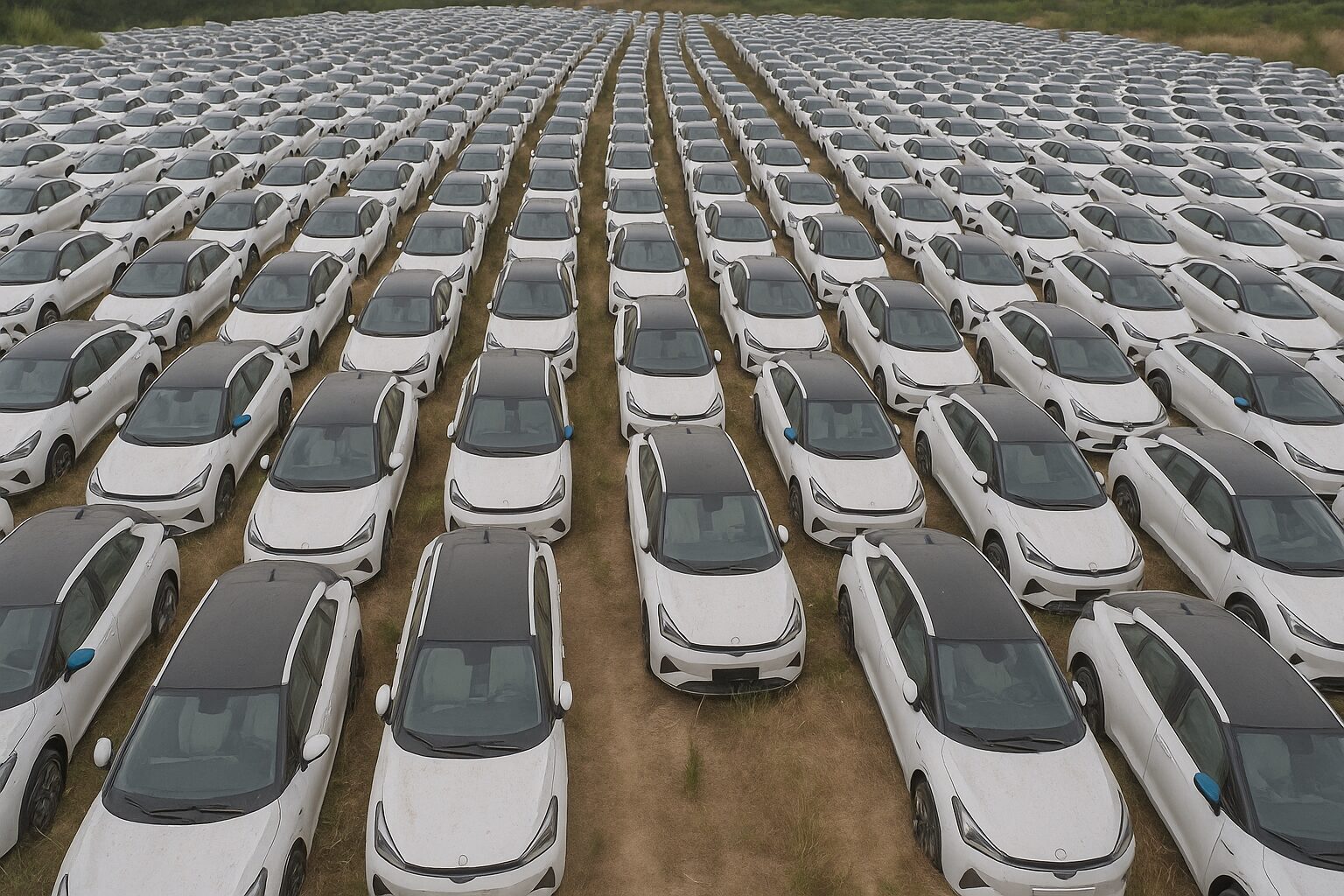 'Cemitérios de carros elétricos' se espalham na China após colapso de startups automotivas e falta de infraestrutura para descarte