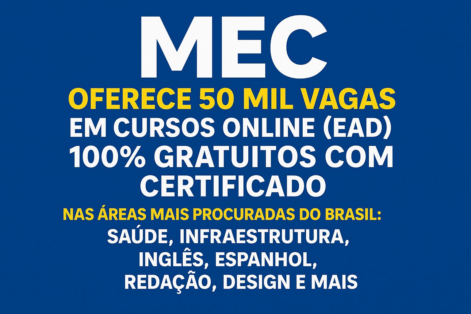 mec - cursos online - cursos gratuitos - ministério da Educação - certificado