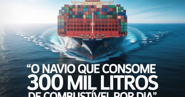 Conheça o navio que consome 300 mil litros de combustível por dia – e mesmo assim é mais eficiente que o avião