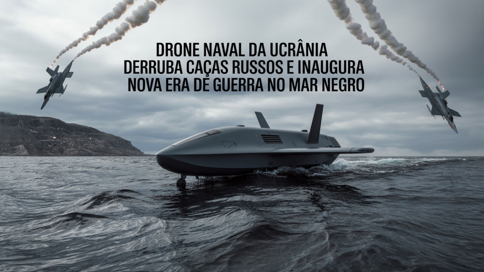 Drone naval da Ucrânia entra para a história ao abater caças russos Su-30 no Mar Negro, em feito inédito com USVs