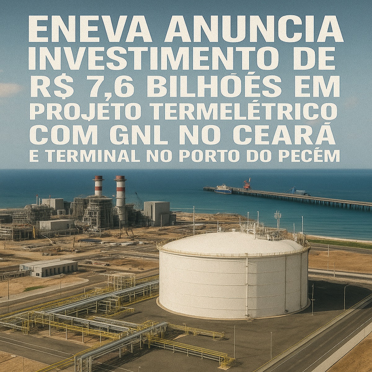 Usina termelétrica da Eneva no Ceará com terminal de GNL no Porto do Pecém, investimento de R$ 7,6 bilhões