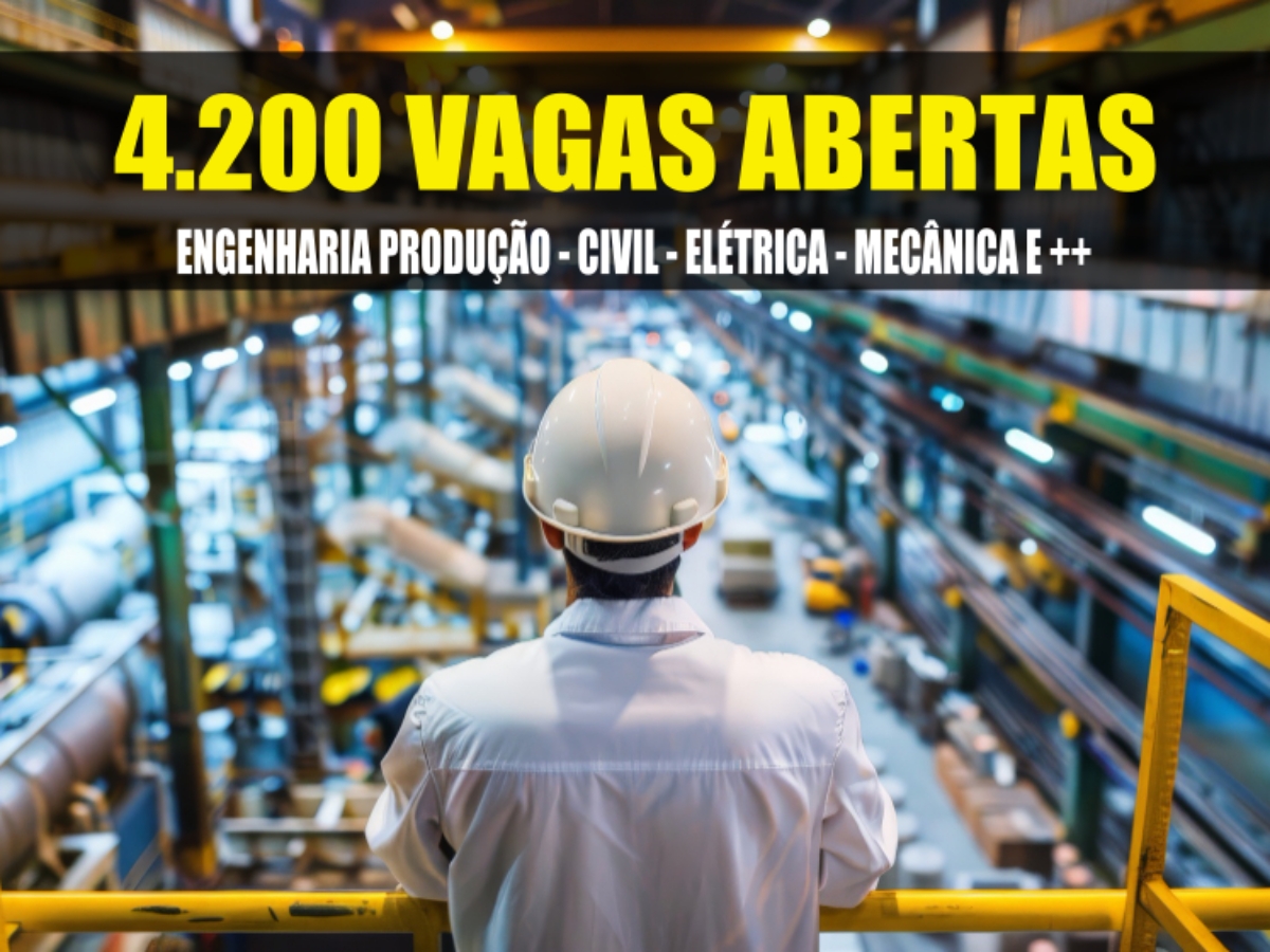4.200 vagas em cursos gratuitos de graduação em Engenharia civil, produção, ambiental, mecânica, química e mais