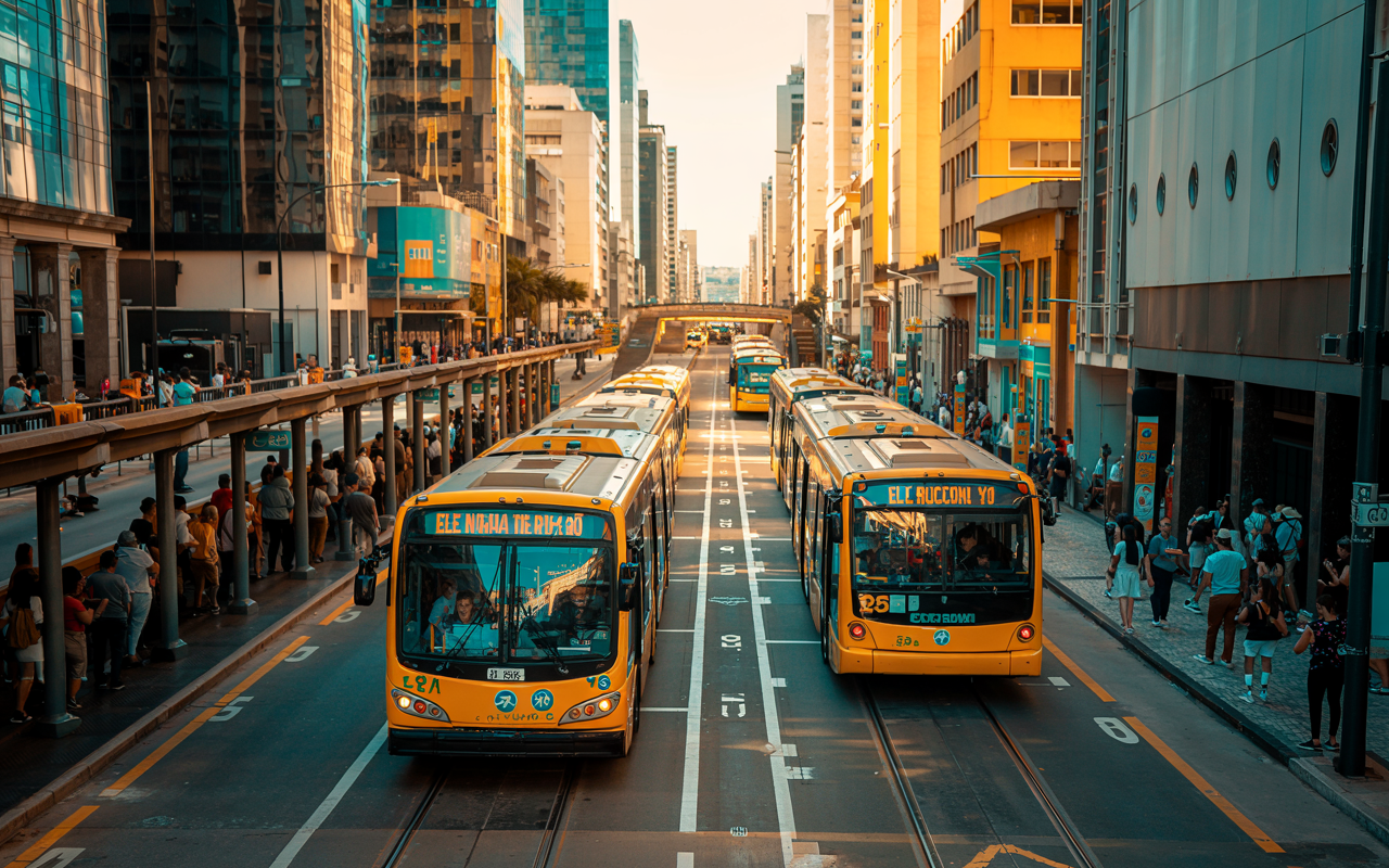 Ele não tem trilhos, mas funciona como metrô - o sistema de ônibus que se tornou modelo de referência
