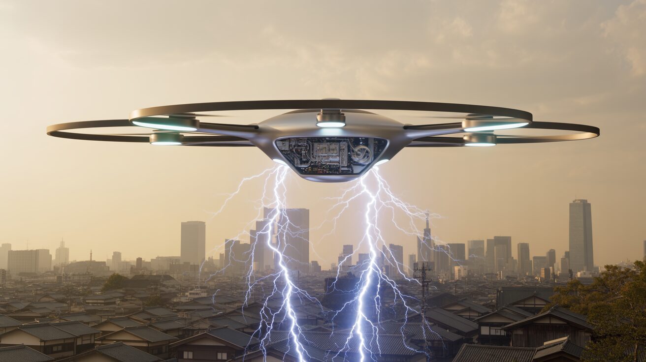 Japão desenvolve drone capaz de guiar descargas elétricas sem sofrer danos