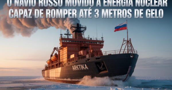Movido a energia nuclear e capaz de romper até 3 metros de gelo, o navio russo Arktika fez história como o primeiro a alcançar o Polo Norte