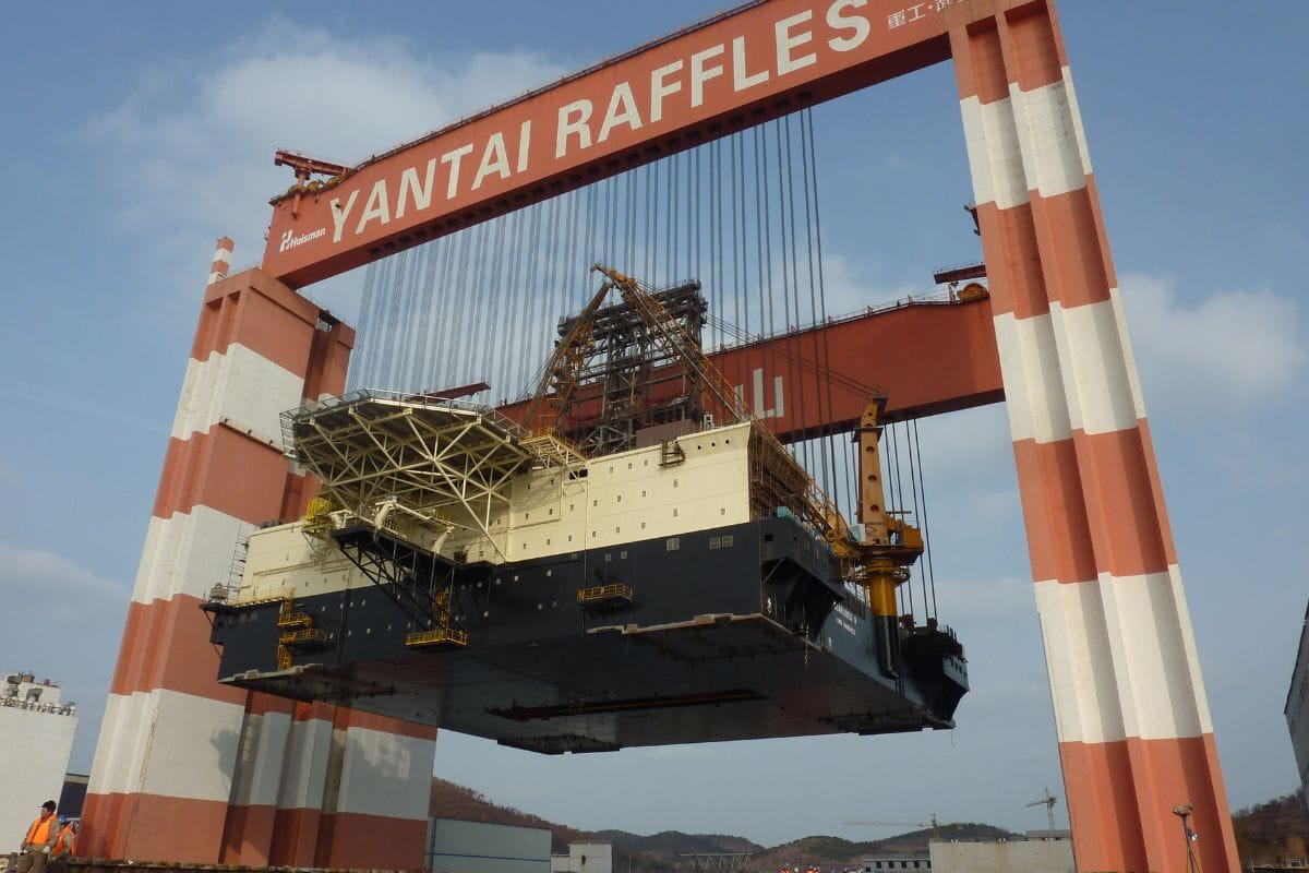 Taisun: O guindaste fixo do Estaleiro Taisun que levanta 20.133t! Descubra como este colosso chinês revoluciona a montagem de plataformas offshore