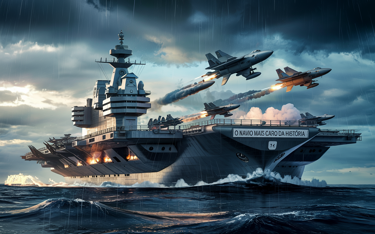 O navio mais caro da história custou US$ 13 bilhões, tem reator nuclear e consegue lançar caças a cada 25 segundos