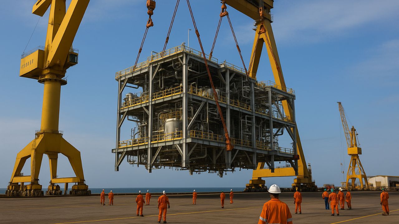 Petrobras inicia montagem da plataforma P-84 no Estaleiro Seatrium Aracruz