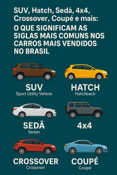 SUV, Hatch, Sedán, 4x4, Crossover, Coupé