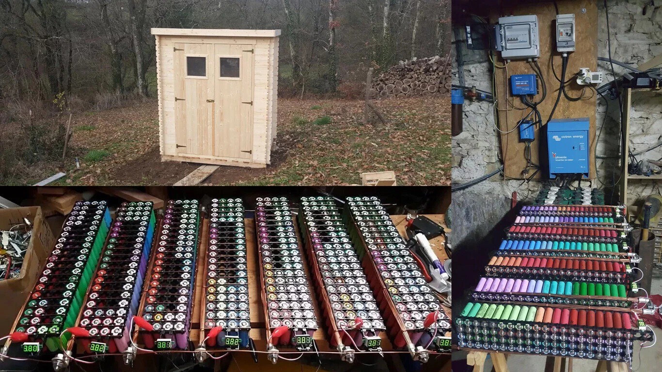 Morador usa mais de 1.000 baterias de laptops para gerar energia em casa há oito anos — e virou referência em soluções caseiras de baixo custo