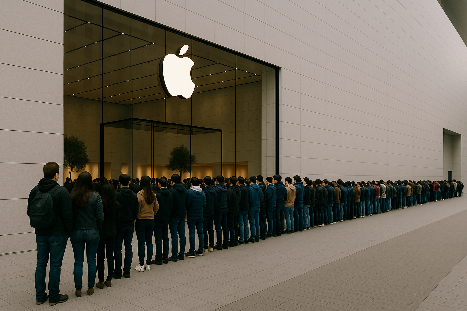 Filas, Empresa, negócio, Apple, iPhone