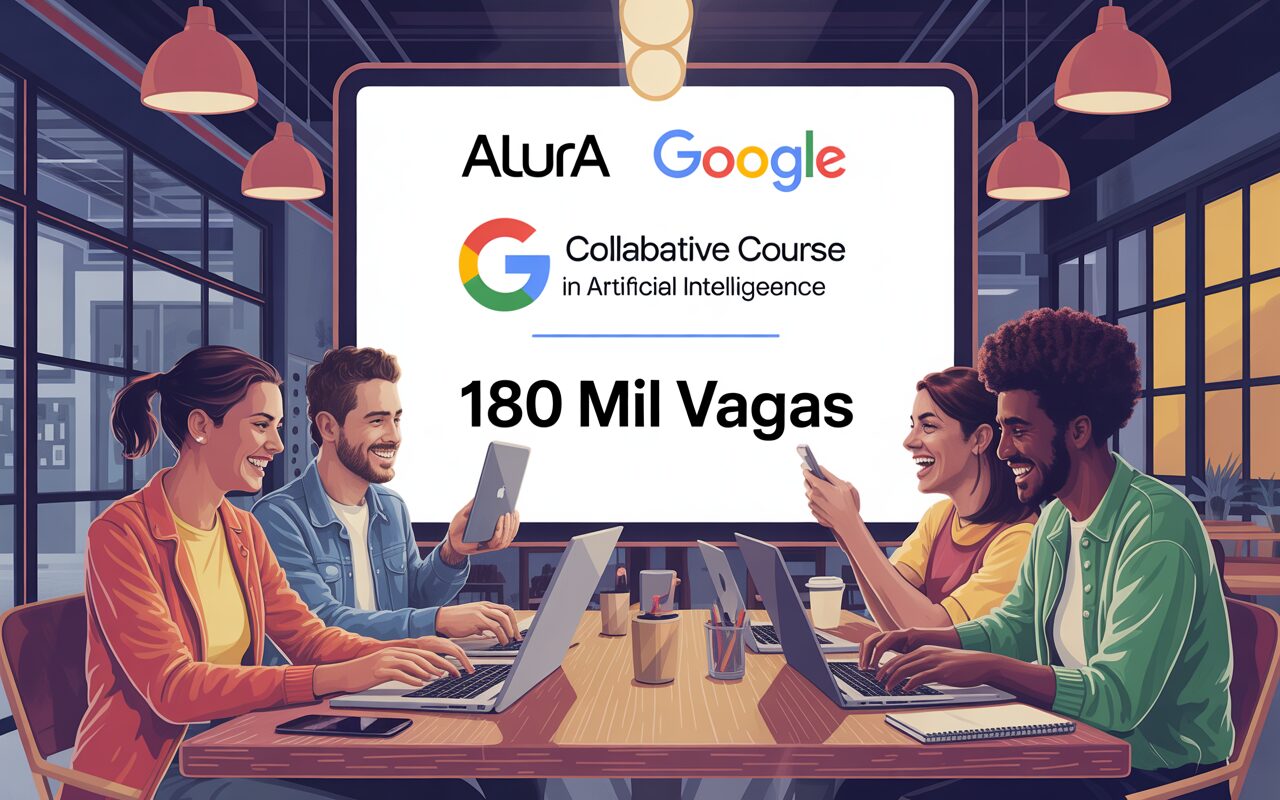 Alura e Google abrem 180 mil vagas em curso online de Inteligência Artificial com prática guiada e certificado para brasileiros