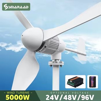 Descubre Cómo Una Mini Turbina Eólica Bivolt De 5000W Puede Reducir Tu Cuenta De Luz, Generar Energía Limpia Y Proporcionar Independencia Energética!
