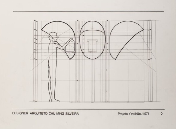 Proyecto original del Orelhão. Imagen: Sitio Oficial Orelhão