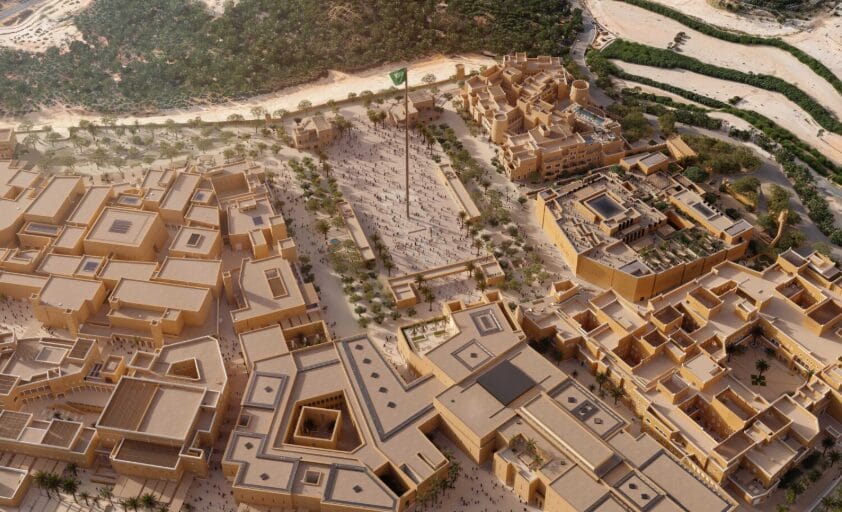 Arabia Saudita: una construcción singular de museo en barro homenajea la herencia local y refresca el desierto. Conoce este proyecto visionario Foto: Divulgación ZAHA Hadid Architects