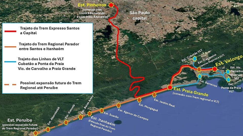 El Tren Intercidades Puede Reducir el Viaje SP-Baixada a 90 Minutos, Generar 13 Mil Empleos y Atraer R$ 15 Mil Millones en Inversiones. ¡Futuro de la Movilidad!