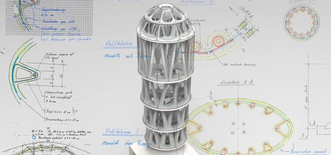 El concreto blanco es el elemento clave en la estética impresionante de las 32 columnas del Tor Alva. Este material confiere un aspecto moderno y elegante en su construcción, además de garantizar la solidez de la torre de 30 metros. Foto/Reproducción: Tor Alva