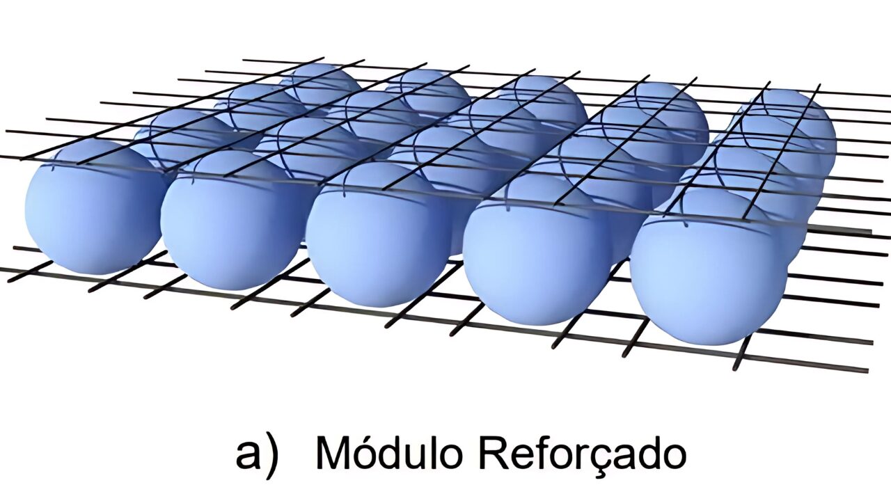 Losa Bubbledeck en módulo reforzado